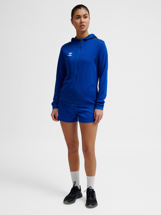 hmlAUTHENTIC PL ZIP HOODIE WOMAN, TRUE BLUE, model