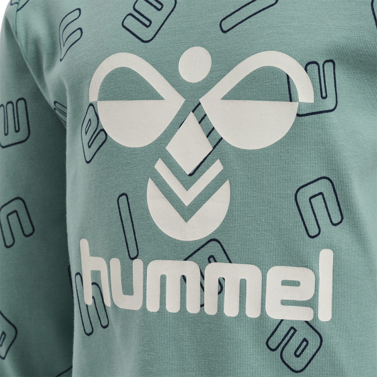 hmlATHENS T-SHIRT L/S, MINERAL BLUE, packshot