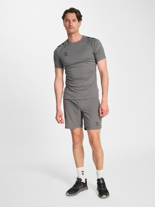 hmlPRO TRAINING JERSEY S/S, STEEL GRAY, model