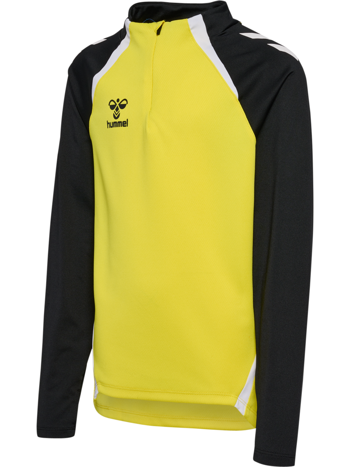 hmlLEAD 2.0 HALF ZIP KIDS, BLAZING YELLOW/BLACK, packshot