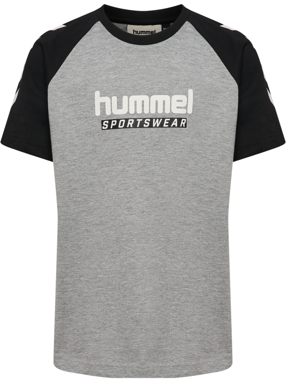 hmlJR LOGO T-SHIRT S/S, GREY MELANGE, packshot