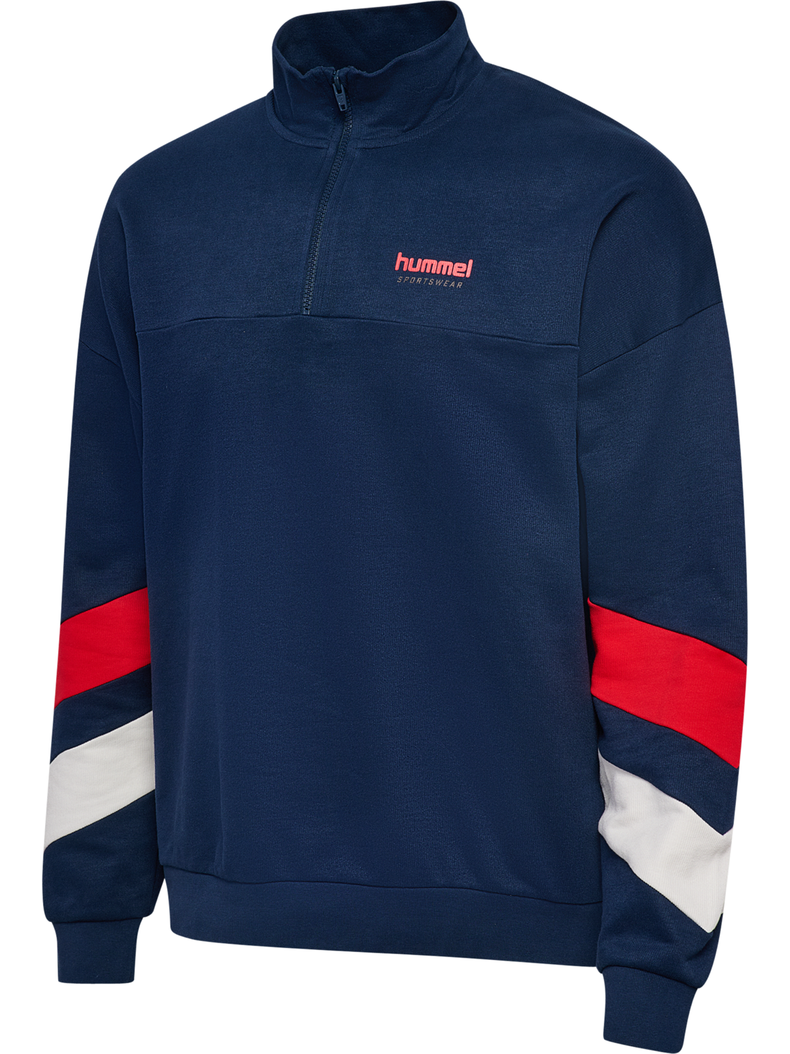 hmlOVERSIZED HALFZIP SPORTSWEAR, DRESS BLUES, packshot