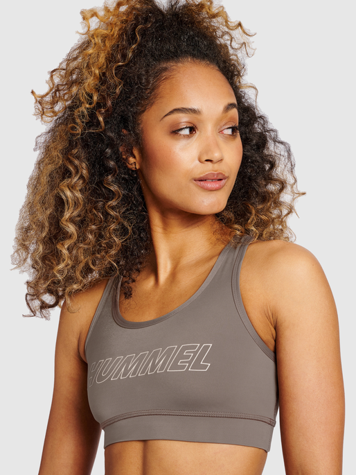 hmlTE TOLA 2-PACK SPORTS BRA, BLACK/DRIFTWOOD, model