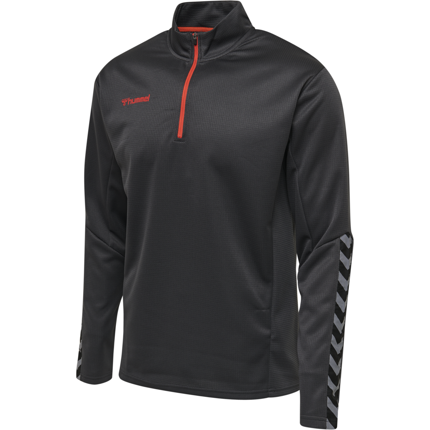 hmlAUTHENTIC HALF ZIP SWEATSHIRT, ASPHALT, packshot