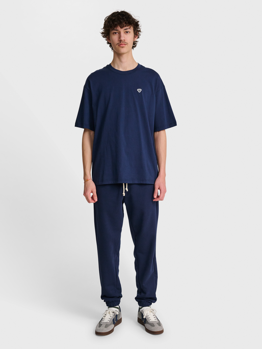 hmlLOOSE T-SHIRT BEE S/S, DRESS BLUES, model