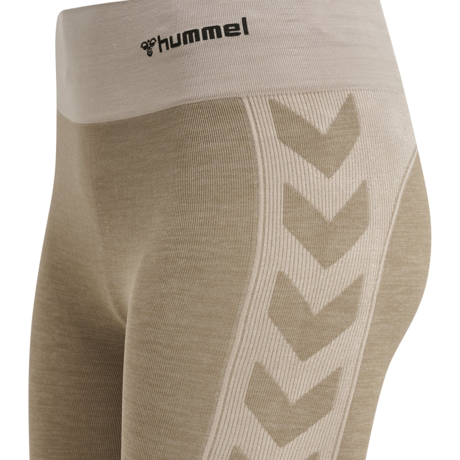 hmlCLEA SEAMLESS MID WAIST TIGHTS, CHATEAU GRAY/DRIFTWOOD MELANGE, packshot