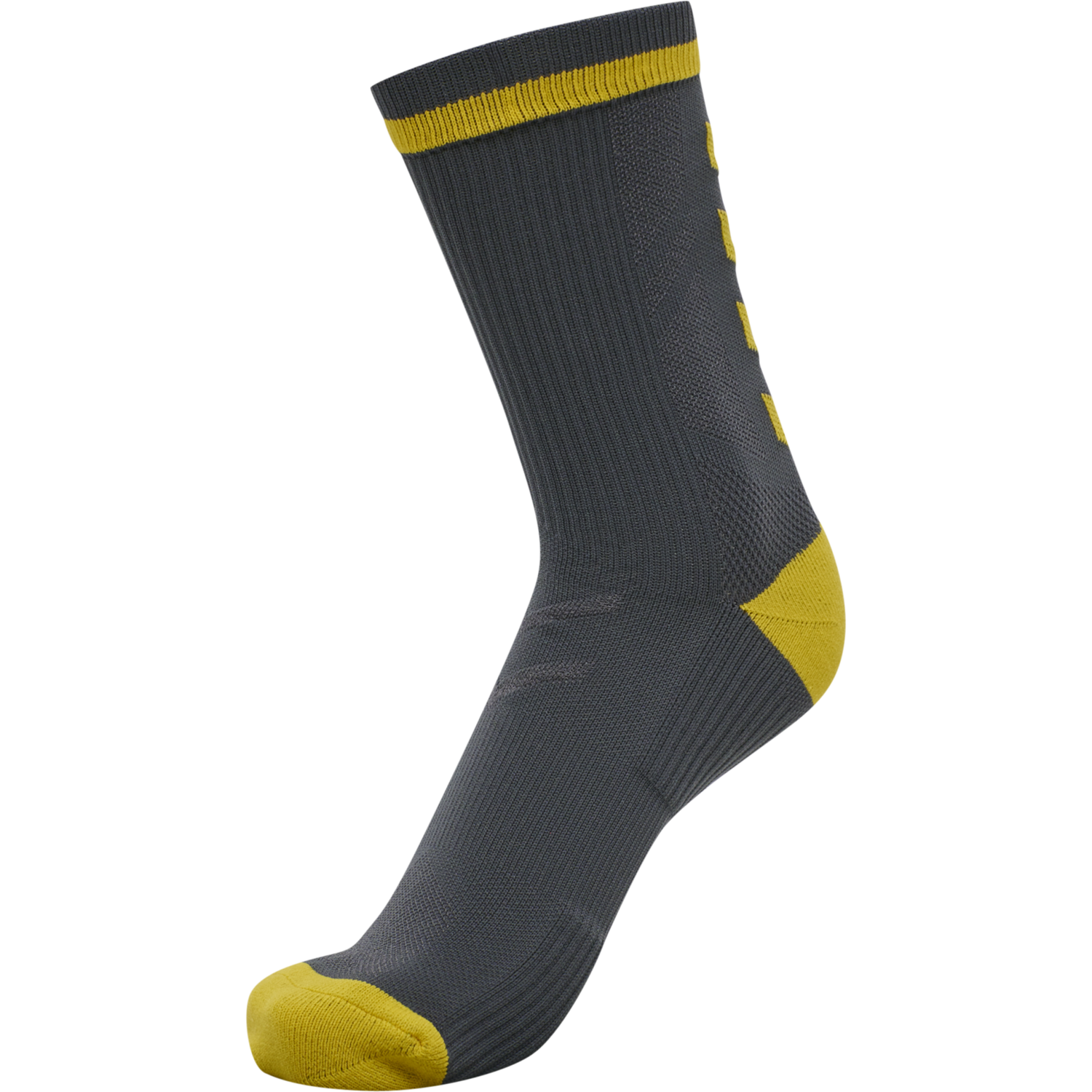 ELITE INDOOR SOCK LOW PA, EBONY/TAWNY OLIVE, packshot