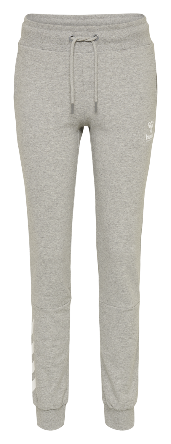 hmlNONI REGULAR PANTS, GREY MELANGE, packshot