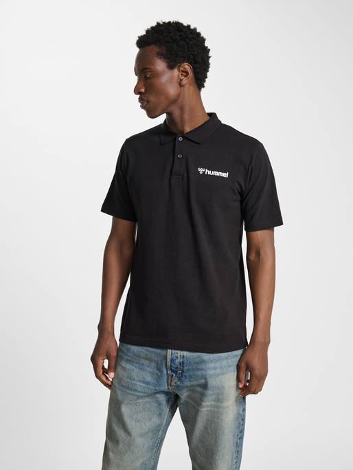 hmlMOVER COTTON POLO, BLACK, model