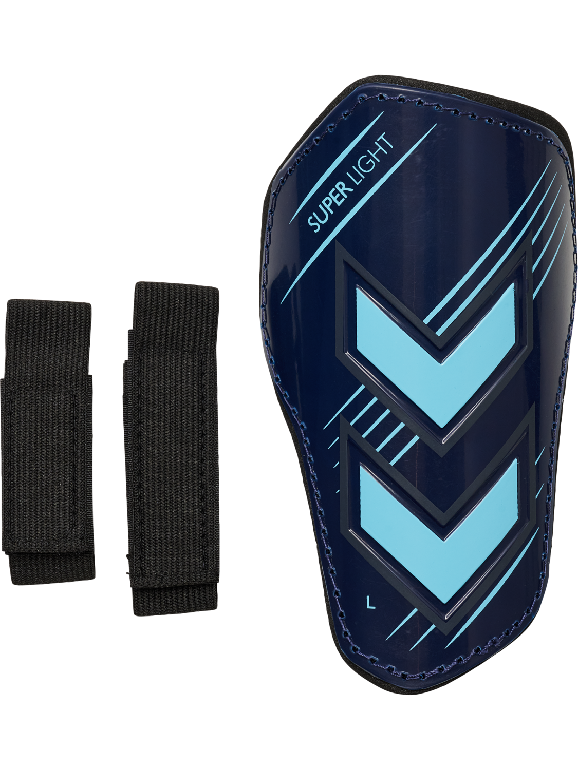 hmlSHIN GUARDS SUPER LIGHT, MARINE/BLUE FISH, packshot