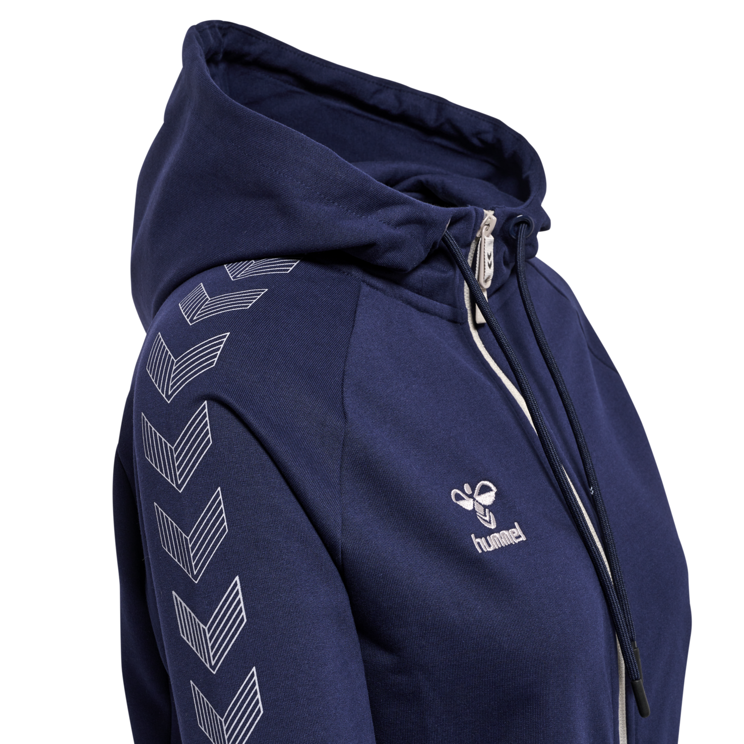 hmlMOVE GRID COTTON ZIP HOODIE WOMA, MARINE, packshot