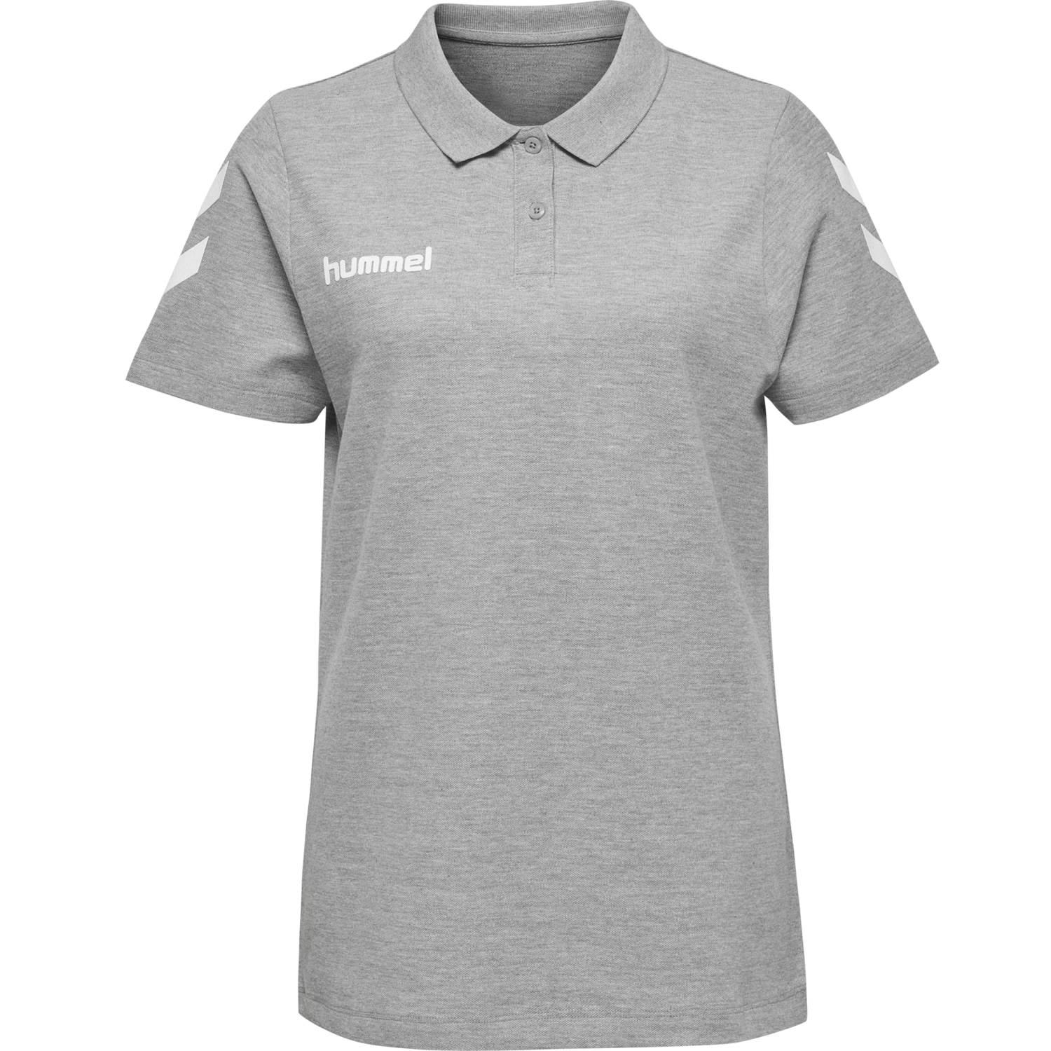 HMLGO COTTON POLO WOMAN, GREY MELANGE, packshot