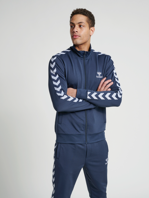 hmlNATHAN 2.0 ZIP JACKET, BLUE NIGHTS, model