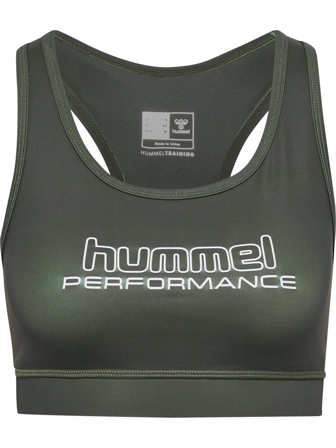 hmlTE FUNDAMENTAL SPORTS BRA, CLIMBING IVY, packshot