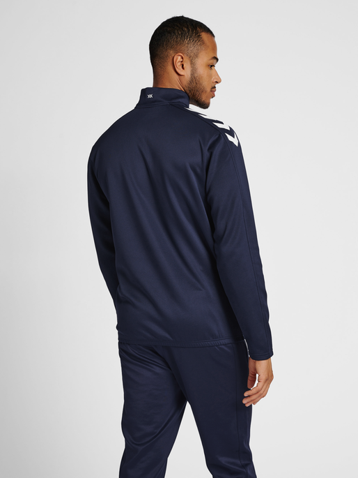 hmlCORE XK HALF ZIP POLY SWEAT, MARINE, model