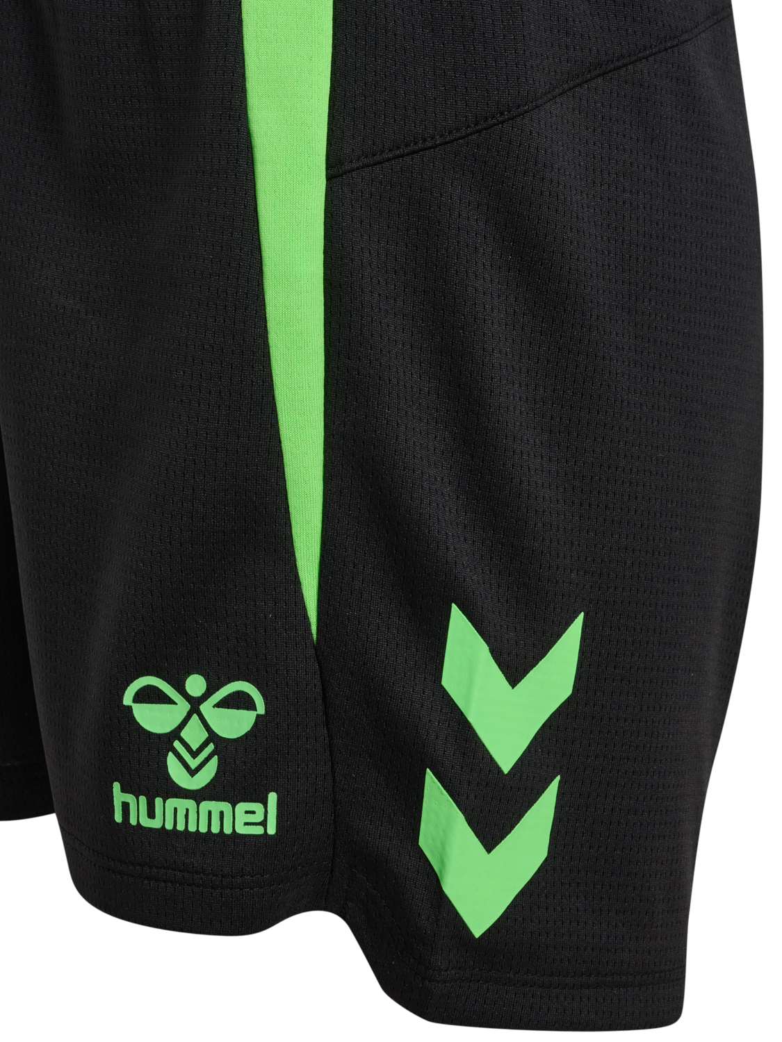 hmlLEAD 2.0 SHORTS KIDS, BLACK/GREEN GECKO, packshot