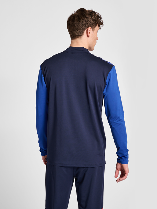 hmlPRO GRID HALF ZIP TRAINING L/S, MARITIME BLUE/SURF THE WEB, model