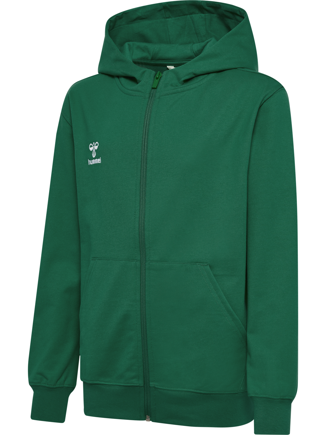 hmlGO 2.0 ZIP HOODIE KIDS, EVERGREEN, packshot