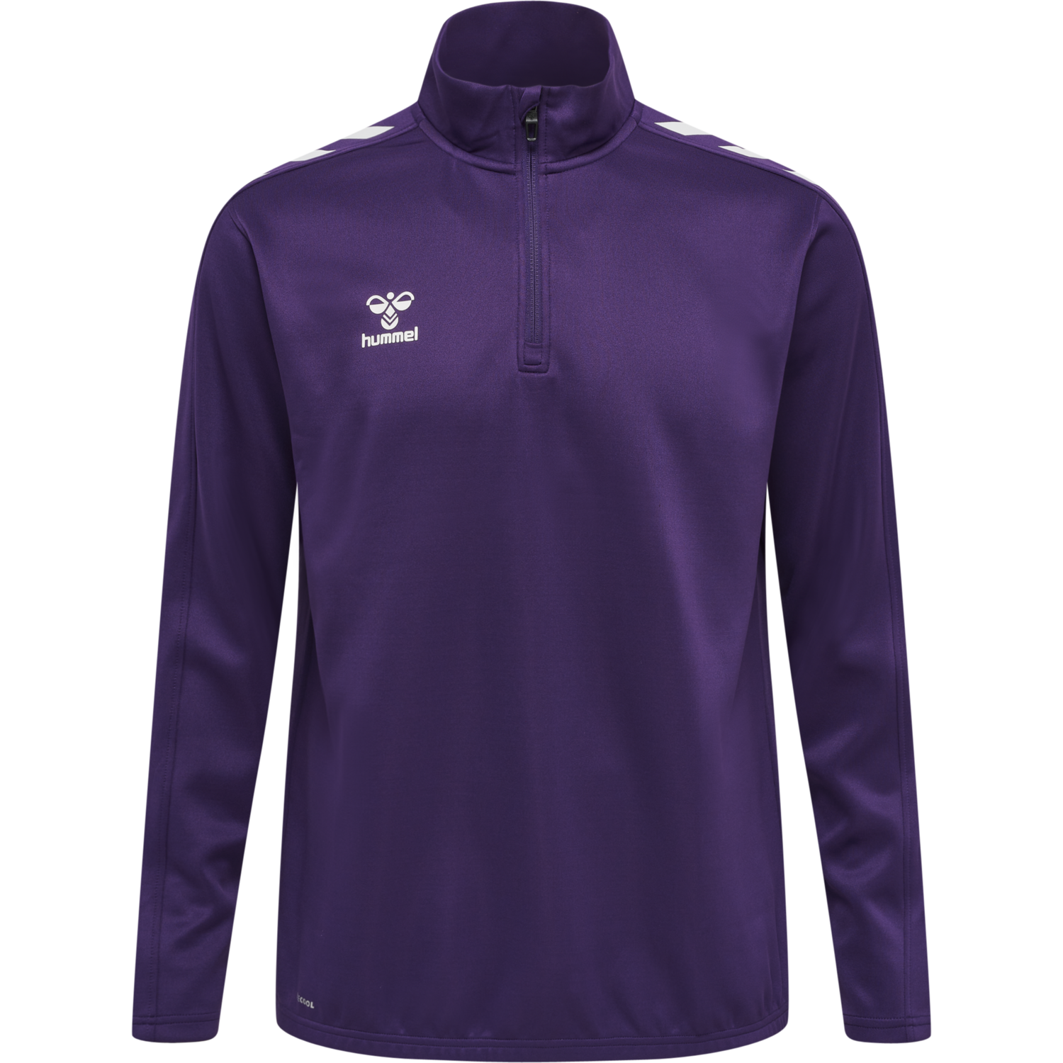 hmlCORE XK HALF ZIP POLY SWEAT, ACAI/WHITE, packshot