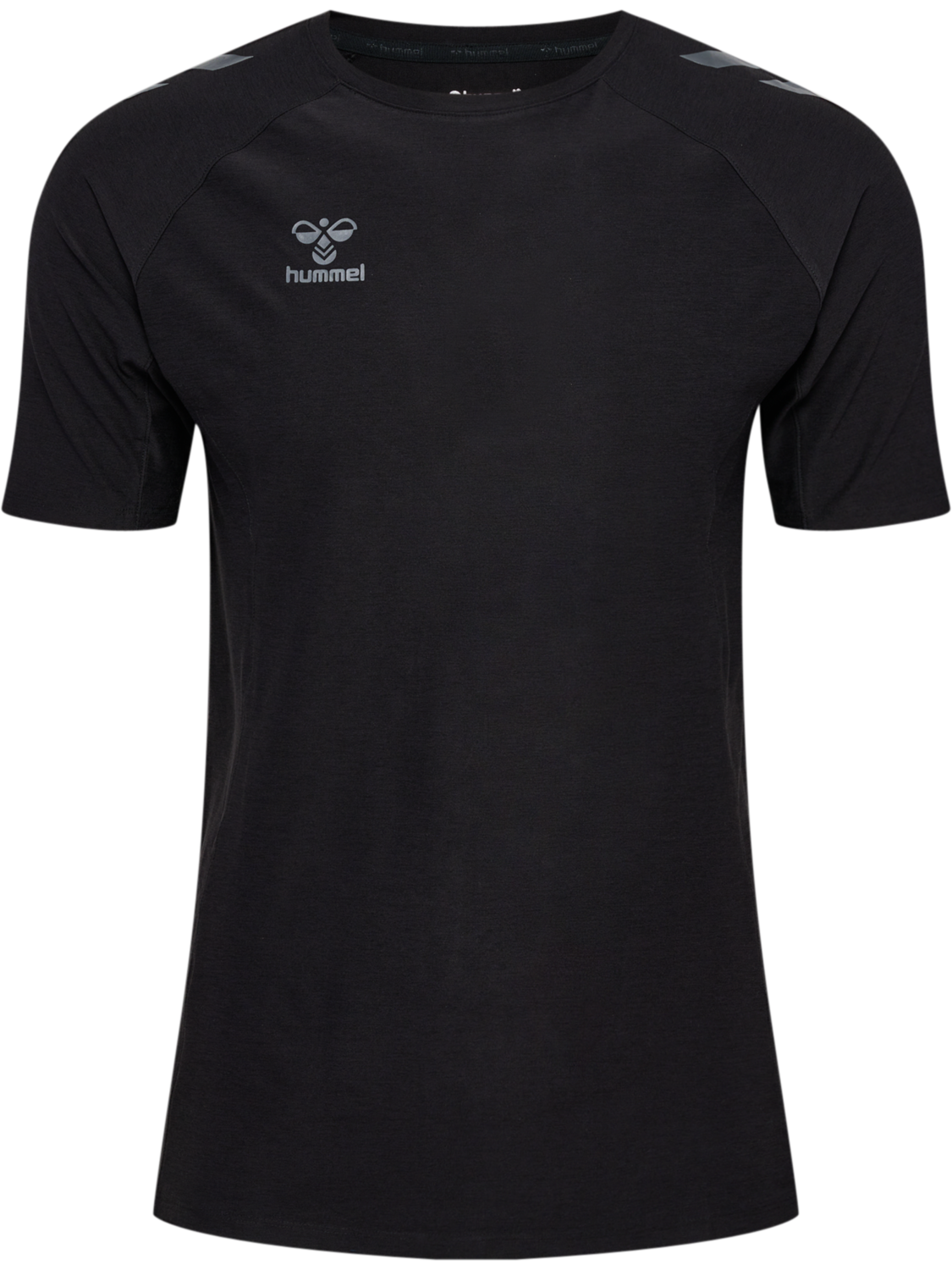 hmlCIMA 2.0 JERSEY S/S, BLACK MELANGE, packshot