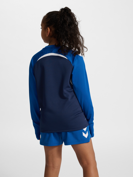 hmlLEAD 2.0 CREW SWEAT KIDS, MARINE/TRUE BLUE, model
