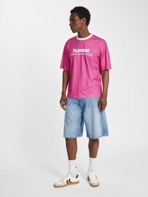 hmlPULSE LOOSE JERSEY S/S, CAMEO PINK, model