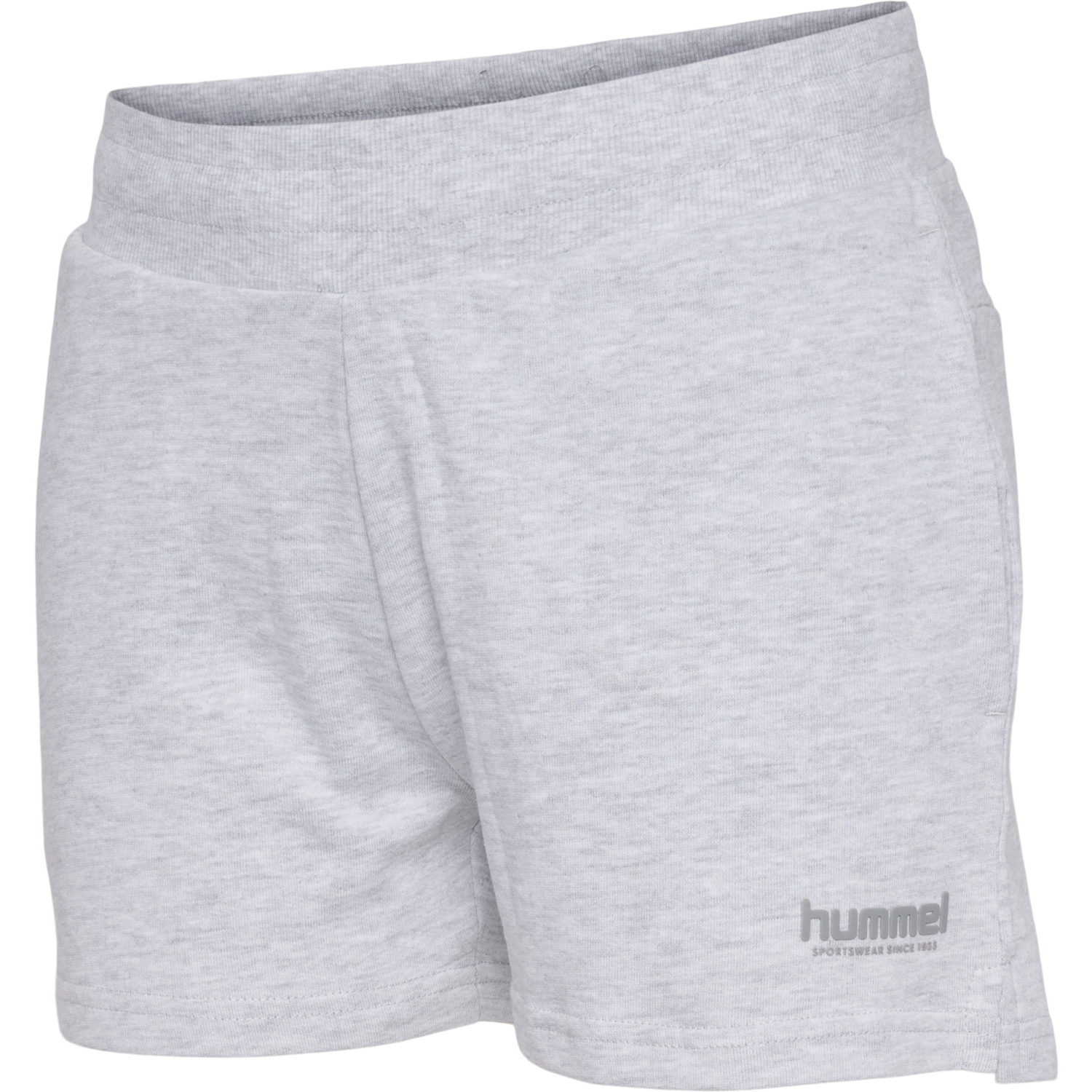 hmlLGC SENNA SWEAT SHORTS, LIGHT GREY MELANGE, packshot