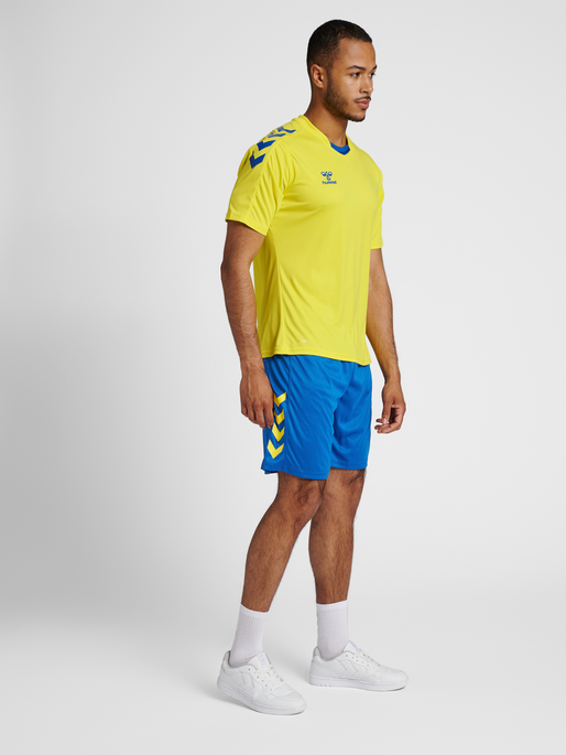hmlCORE XK POLY JERSEY S/S, BLAZING YELLOW/TRUE BLUE, model
