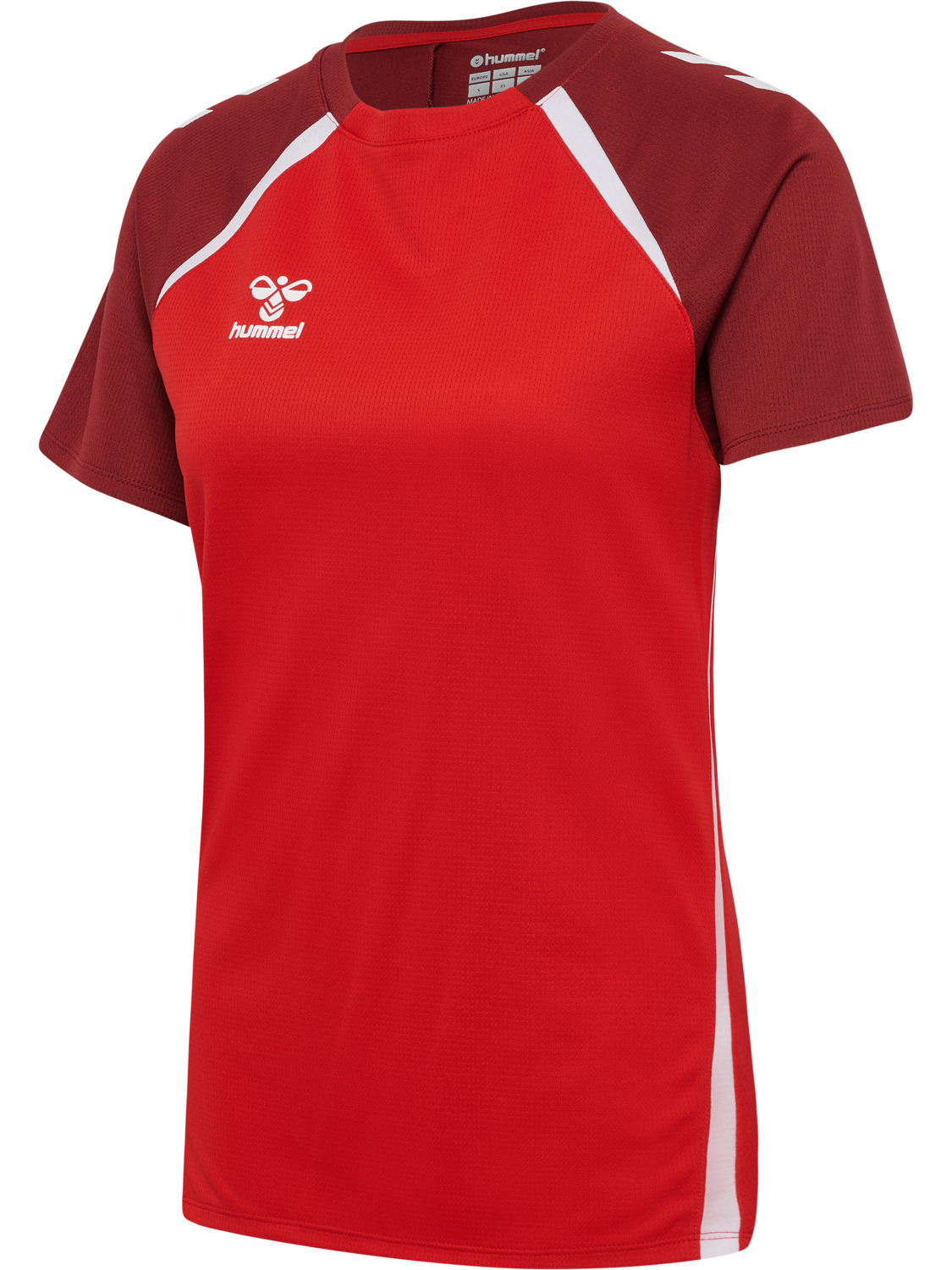 hmlLEAD 2.0 JERSEY S/S WOMAN, TRUE RED/MAROON, packshot