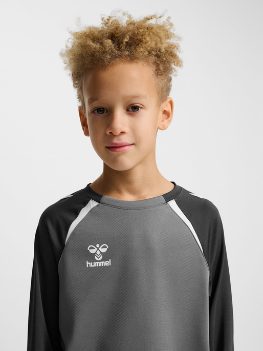 hmlLEAD 2.0 CREW SWEAT KIDS, STEEL GRAY/ASPHALT, model