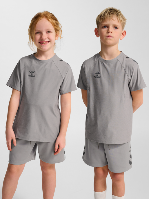 hmlCIMA 2.0 JERSEY S/S KIDS, ALLOY MELANGE, model