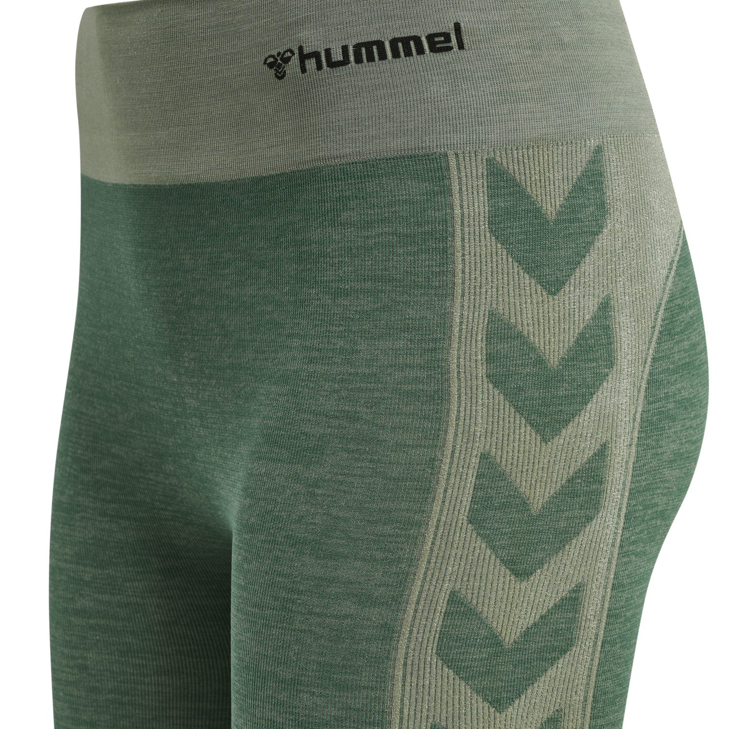 hmlCLEA SEAMLESS MID WAIST TIGHTS, LAUREL WREATH/LILY PAD MELANGE, packshot