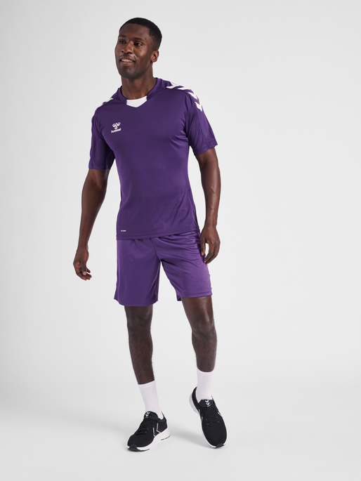 hmlCORE XK POLY JERSEY S/S, ACAI/WHITE, model