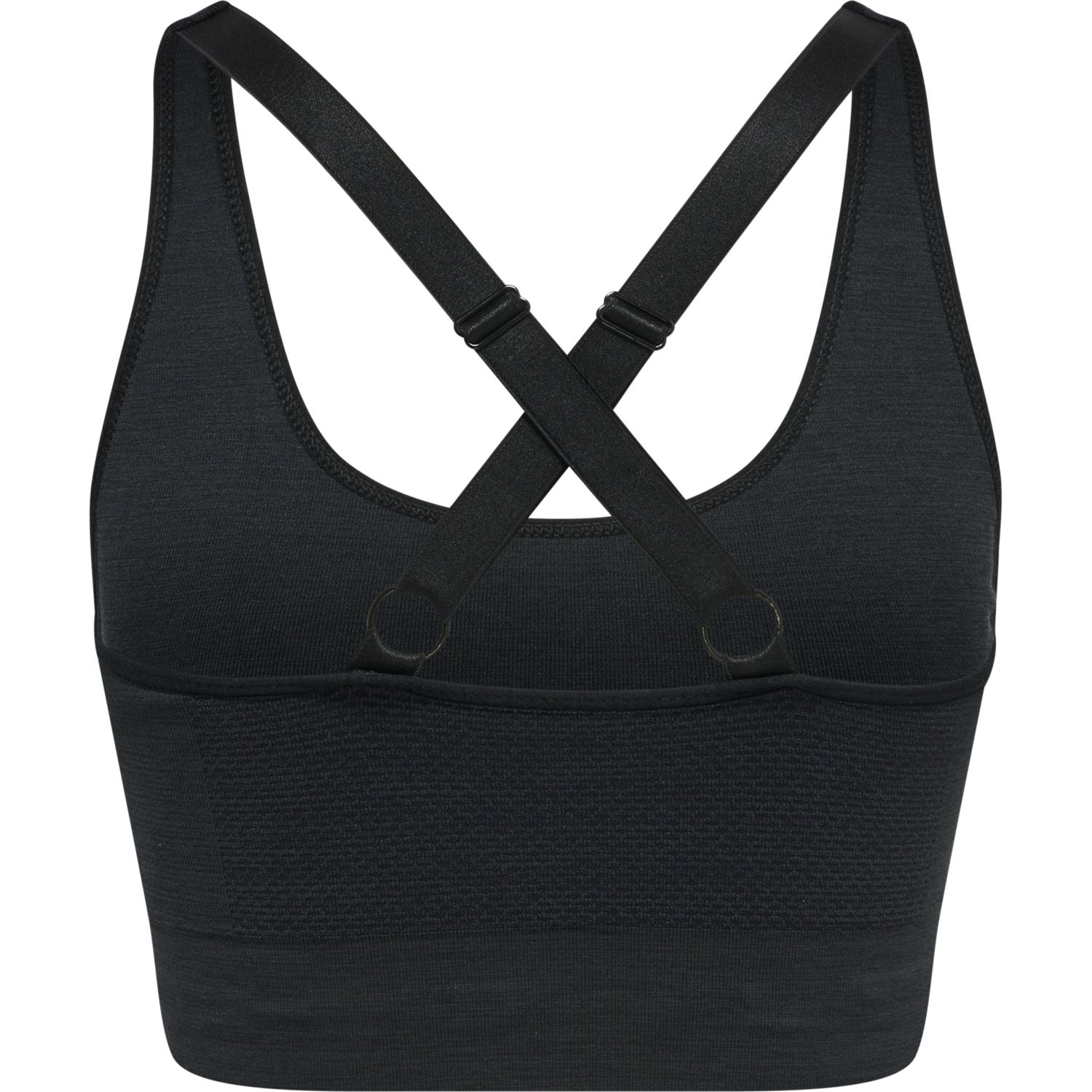 hmlCLEA SEAMLESS  SPORTS TOP, BLACK MELANGE, packshot