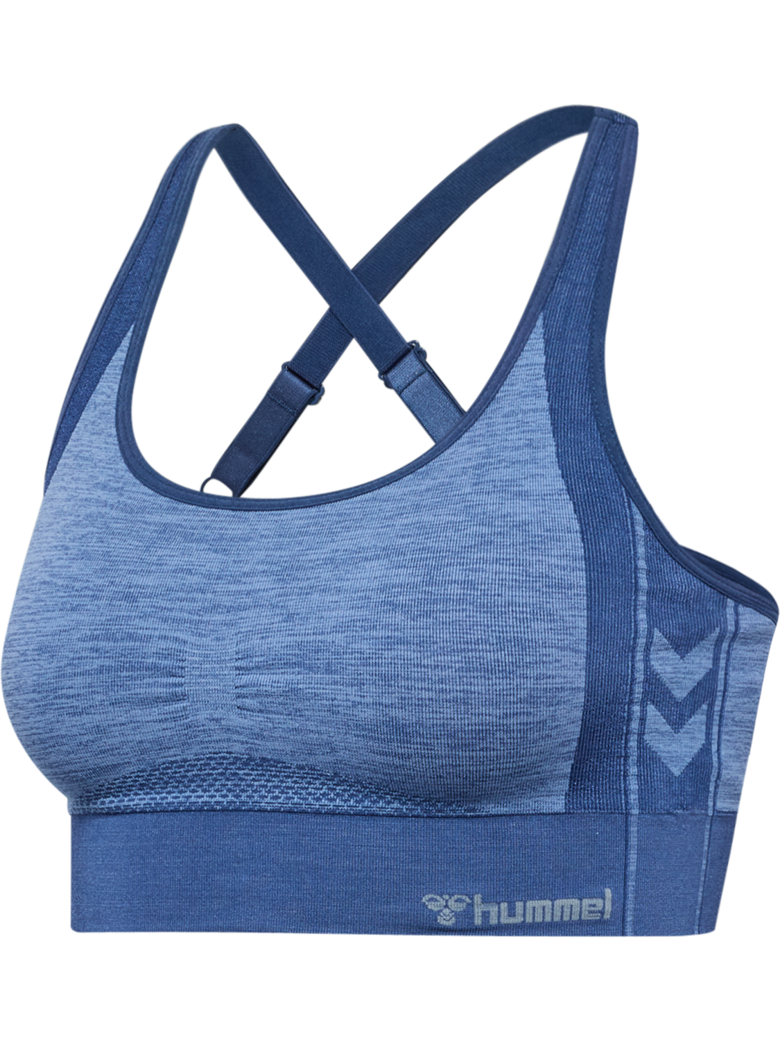 hmlMT SHINE SEAMLESS SPORTS BRA, BLUE INDIGO MELANGE, packshot