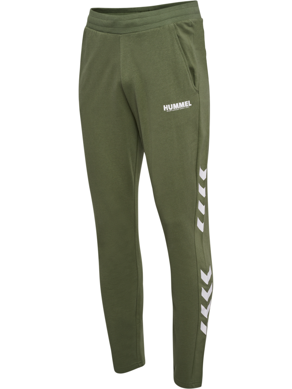hmlLEGACY TAPERED PANTS, DEEP LICHEN GREEN, packshot
