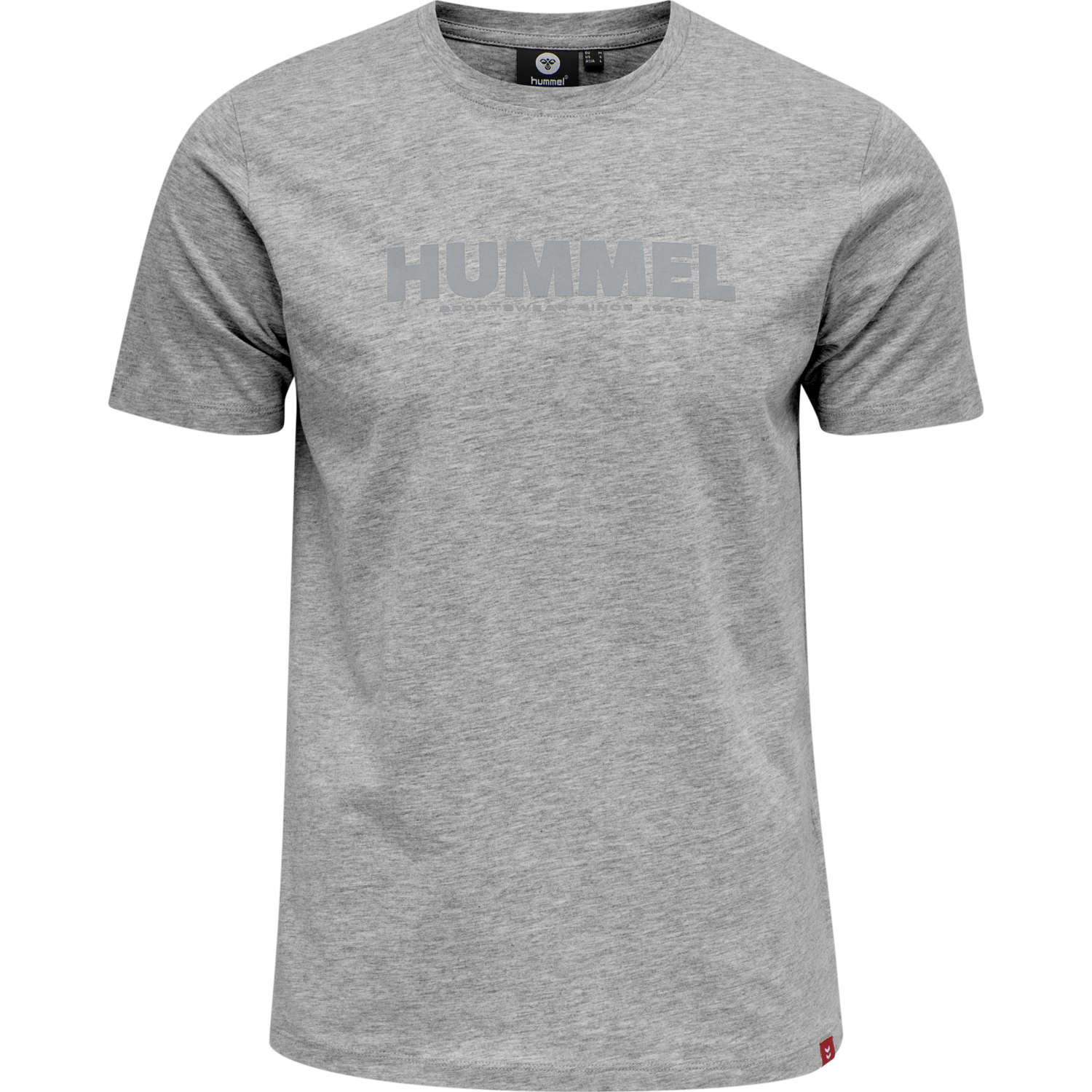 hmlLEGACY T-SHIRT, GREY MELANGE, packshot
