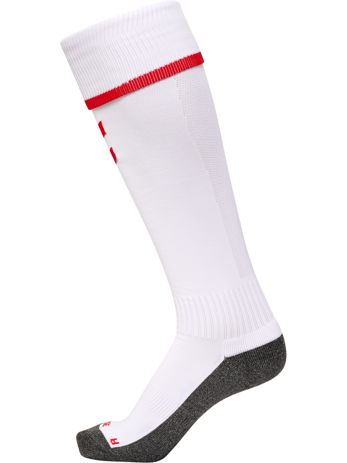 hmlCORE FOOTBALL SOCKS, WHITE/TRUE RED, packshot