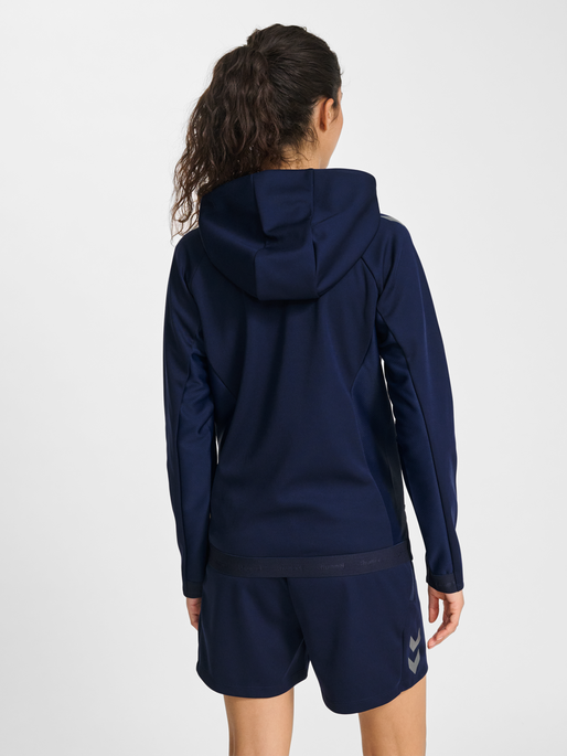 hmlCIMA 2.0 ZIP HOODIE WOMAN, MARINE, model