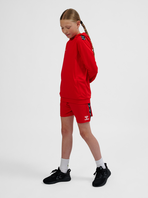 hmlAUTHENTIC PL HOODIE KIDS, TRUE RED, model