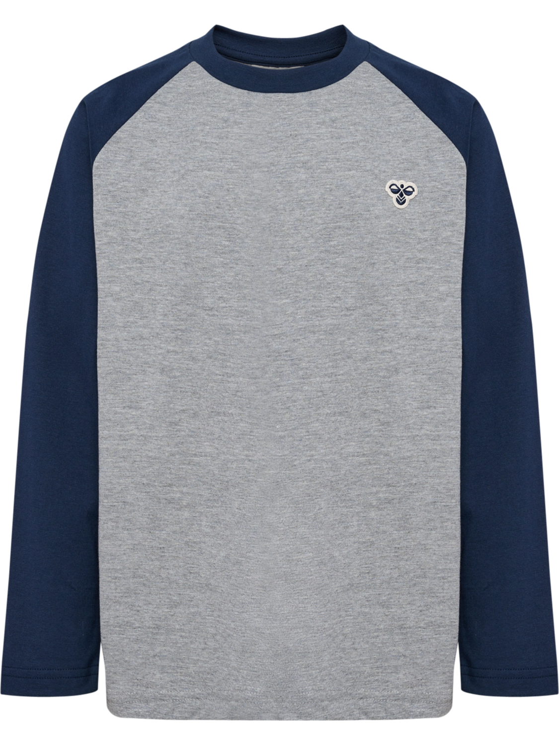 hmlJR RAGLAN LOOSE T-SHIRT L/S BEE, DRESS BLUES, packshot