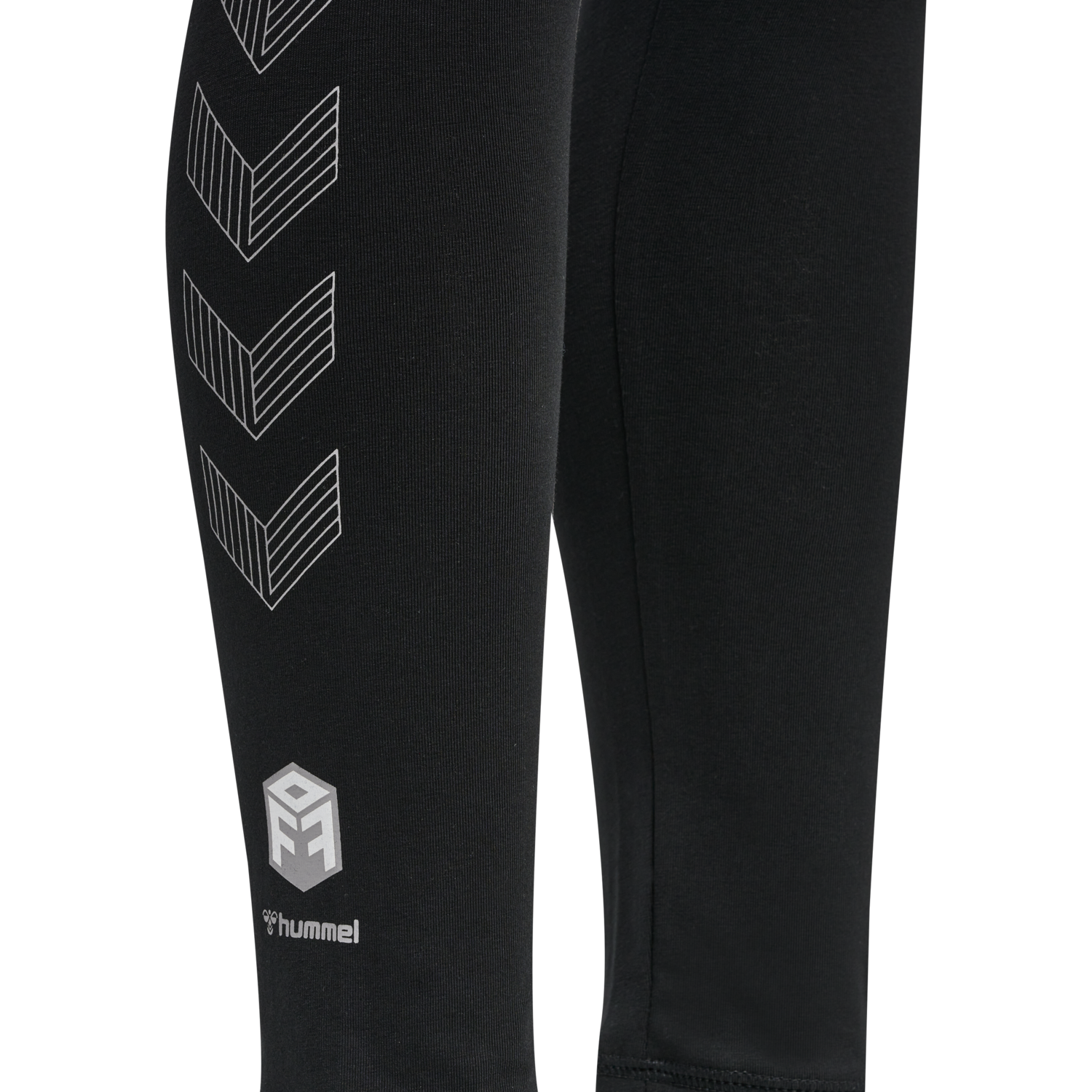 hmlMOVE GRID COTTON TIGHTS KIDS, BLACK, packshot