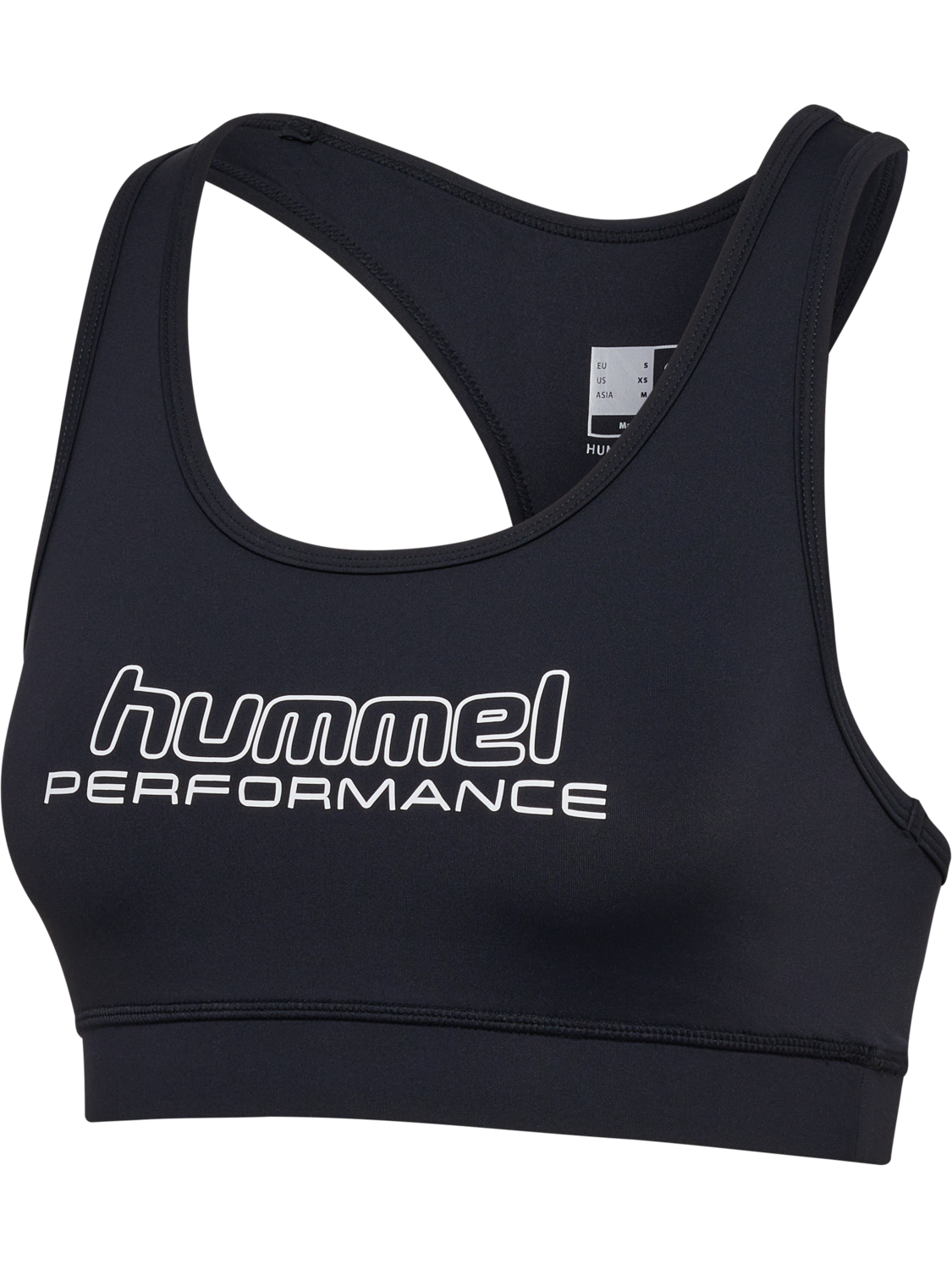hmlTE FUNDAMENTAL SPORTS BRA, BLACK/WHITE, packshot