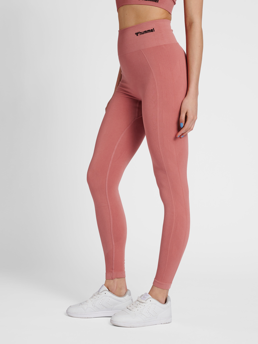hmlTIF SEAMLESS HIGH WAIST TIGHTS, WITHERED ROSE, model