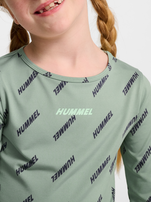 hmlSILJE TOP L/S, ICEBERG GREEN, model