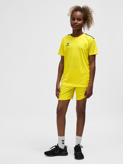 hmlAUTHENTIC PL JERSEY S/S KIDS, BLAZING YELLOW, model