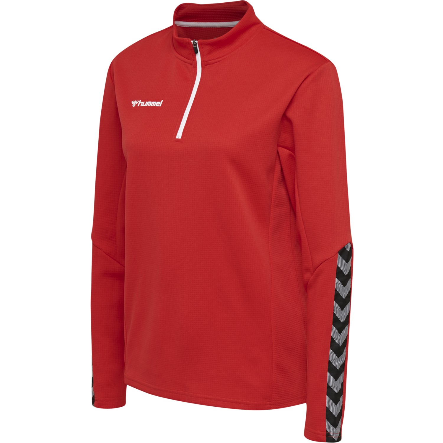 hmlAUTHENTIC HALF ZIP SWEATSHIRT WO, TRUE RED, packshot