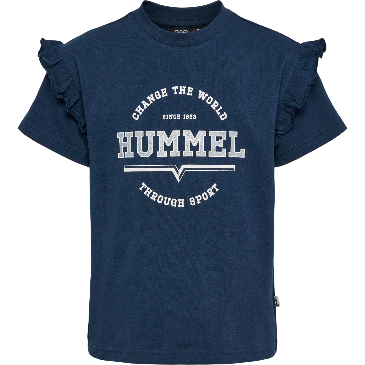 hmlVIOLET T-SHIRT S/S, DRESS BLUES, packshot