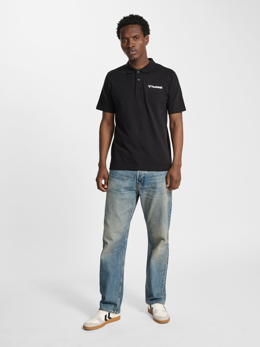 hmlMOVER COTTON POLO, BLACK, model