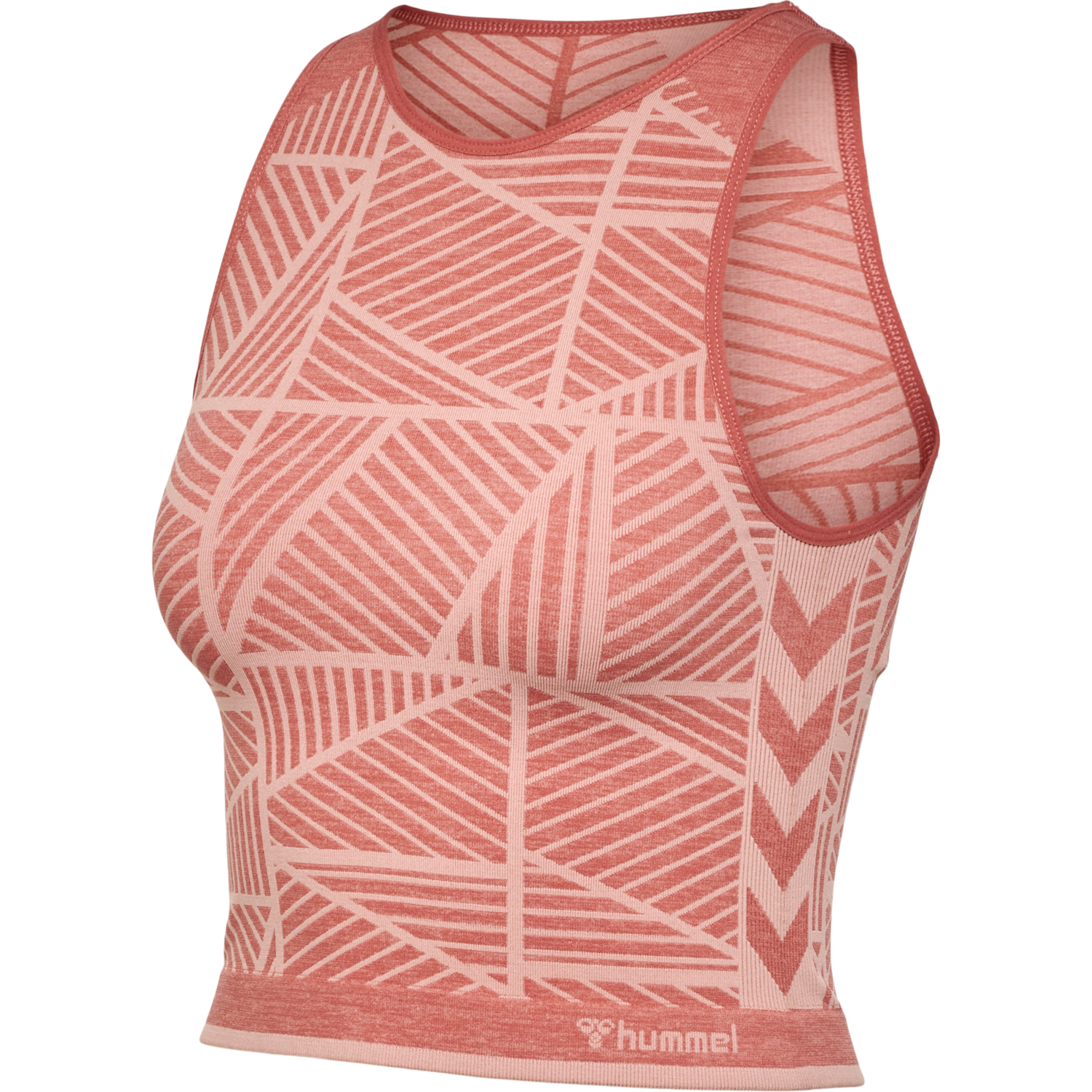 hmlMT ENERGY SEAMLESS CROP TOP, WITHERED ROSE/ROSE TAN MELANGE, packshot